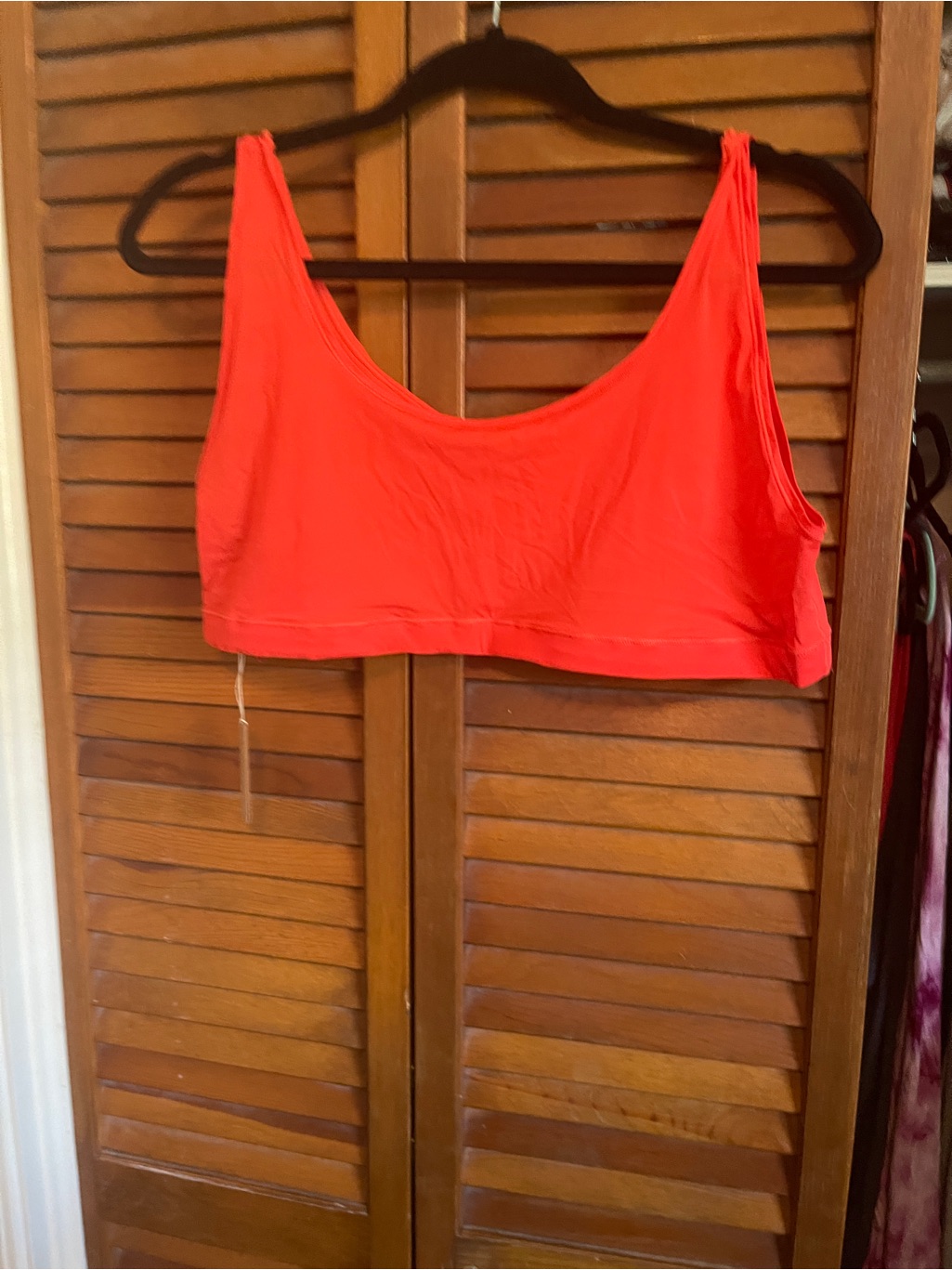 Skims Red Scoop Neck Bralette